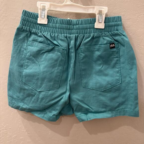 Tea Collection Teal Rumba Ruffle Shorts - Picture 5 of 8